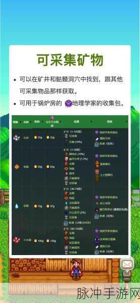 星露谷物语深度攻略,沙漠矿洞与小镇矿收益对比及心得分享