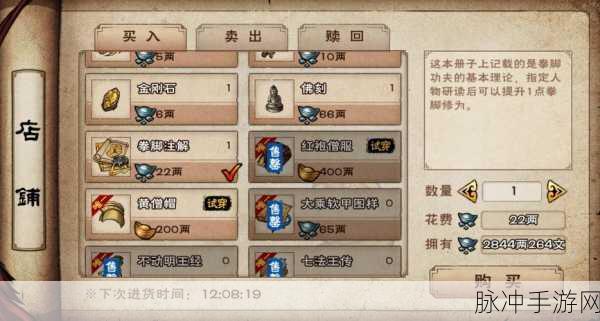 烟雨江湖深度攻略,千回百转技能的最优分配与资源管理艺术