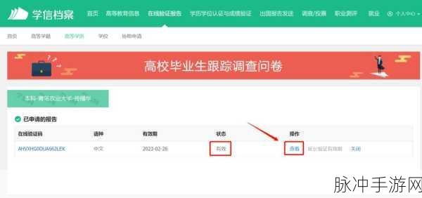 手游攻略秘籍,学籍在线验证报告查询攻略与游戏数据优化