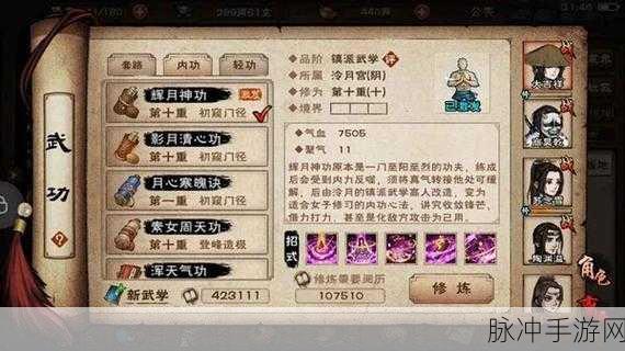 烟雨江湖深度攻略,揭秘星云剑诀的极致属性