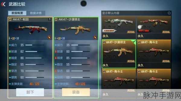 CF手游深度攻略,王者之迹枪械属性全解析