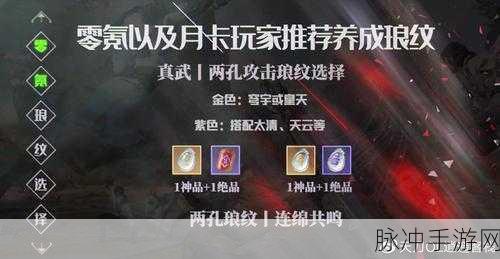 天涯明月刀手游真武门派琅纹搭配全攻略