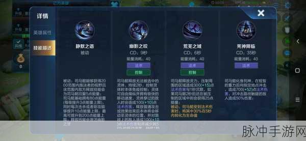 王者荣耀司马懿深度攻略,技能解析与出装推荐
