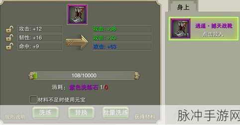 苍穹之剑医仙角色装备洗练技巧与深度攻略全面解析
