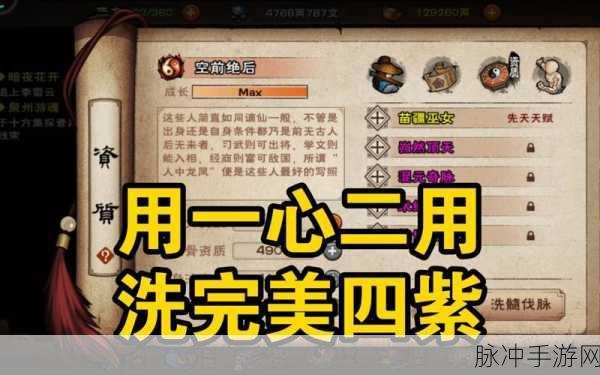 烟雨江湖无限置换紫脉深度攻略