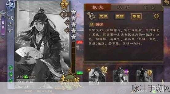 三国杀武将攻略，戏志才策略解析与实战技巧