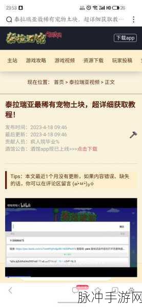 泰拉瑞亚僵尸宠物获取攻略及爆概率详解