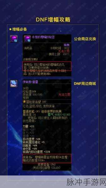 深度解析DNF手游，探究增幅书哪个部位更加高效与实用，助力角色战斗力飙升