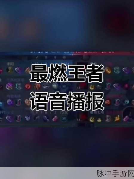 王者荣耀荣耀播报全解析，定义、作用及详细攻略