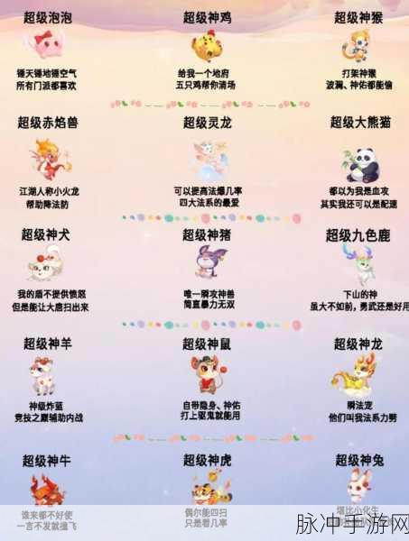 梦幻西游手游神兽深度解析，哪个神兽最值得培养？
