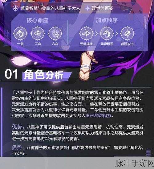 原神八重神子圣遗物搭配深度攻略,解锁最强后台副C潜能