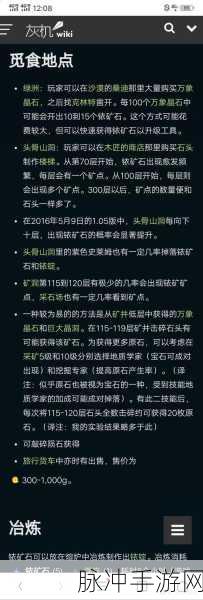 星露谷物语快速刷铱矿方法全攻略