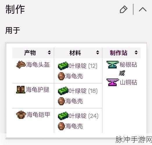泰拉瑞亚手游攻略,揭秘海龟壳的获取之道