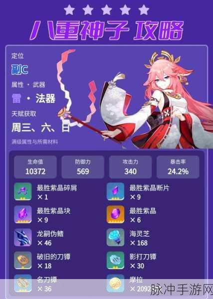 原神2.5版本八重神子圣遗物搭配全攻略