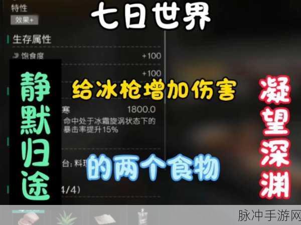 七日世界手游攻略，揭秘特调冰酿食谱的获得方法