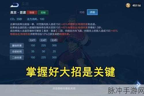 王者荣耀达摩技能实战演示,深度剖析达摩连招与实战策略