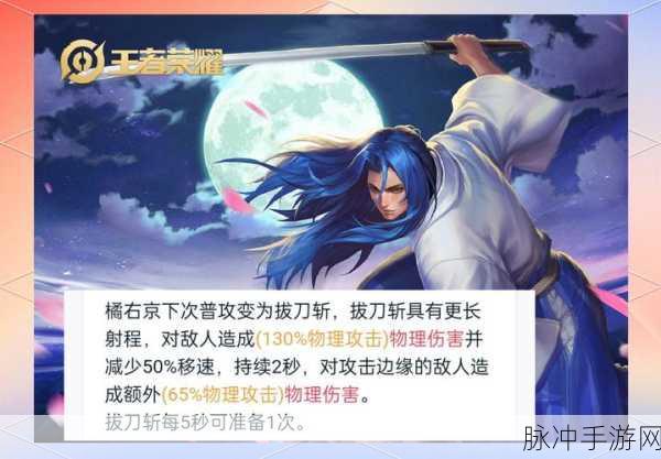 王者荣耀进阶攻略,深度解析神梦一刀橘右京