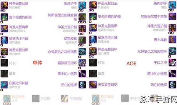 魔兽惩戒骑士雕文选择深度指南与技巧解析