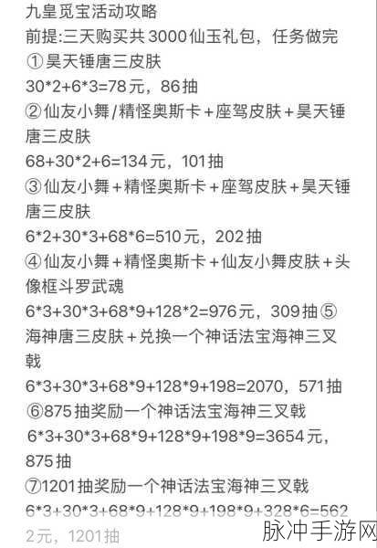 寻道大千九皇觅宝活动深度解析与攻略前瞻全解析